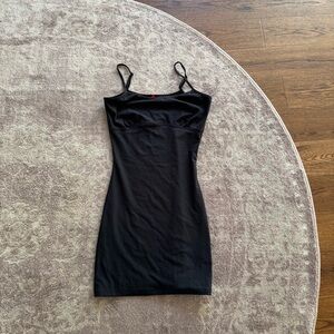 Spanx Large Spoil Me Cotton Black Slimming Slip Dress